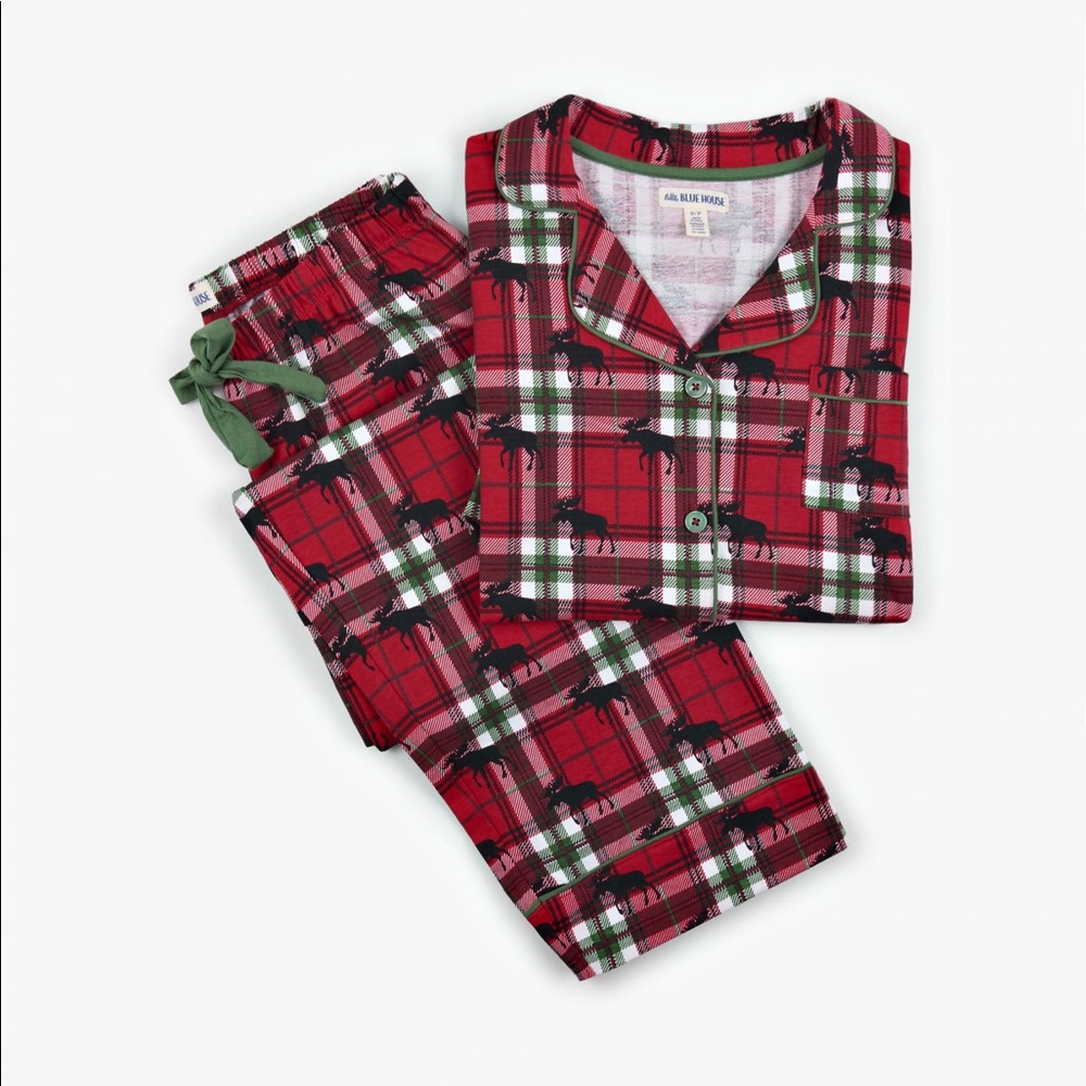 Little blue house by Hatley moose PJ set size S